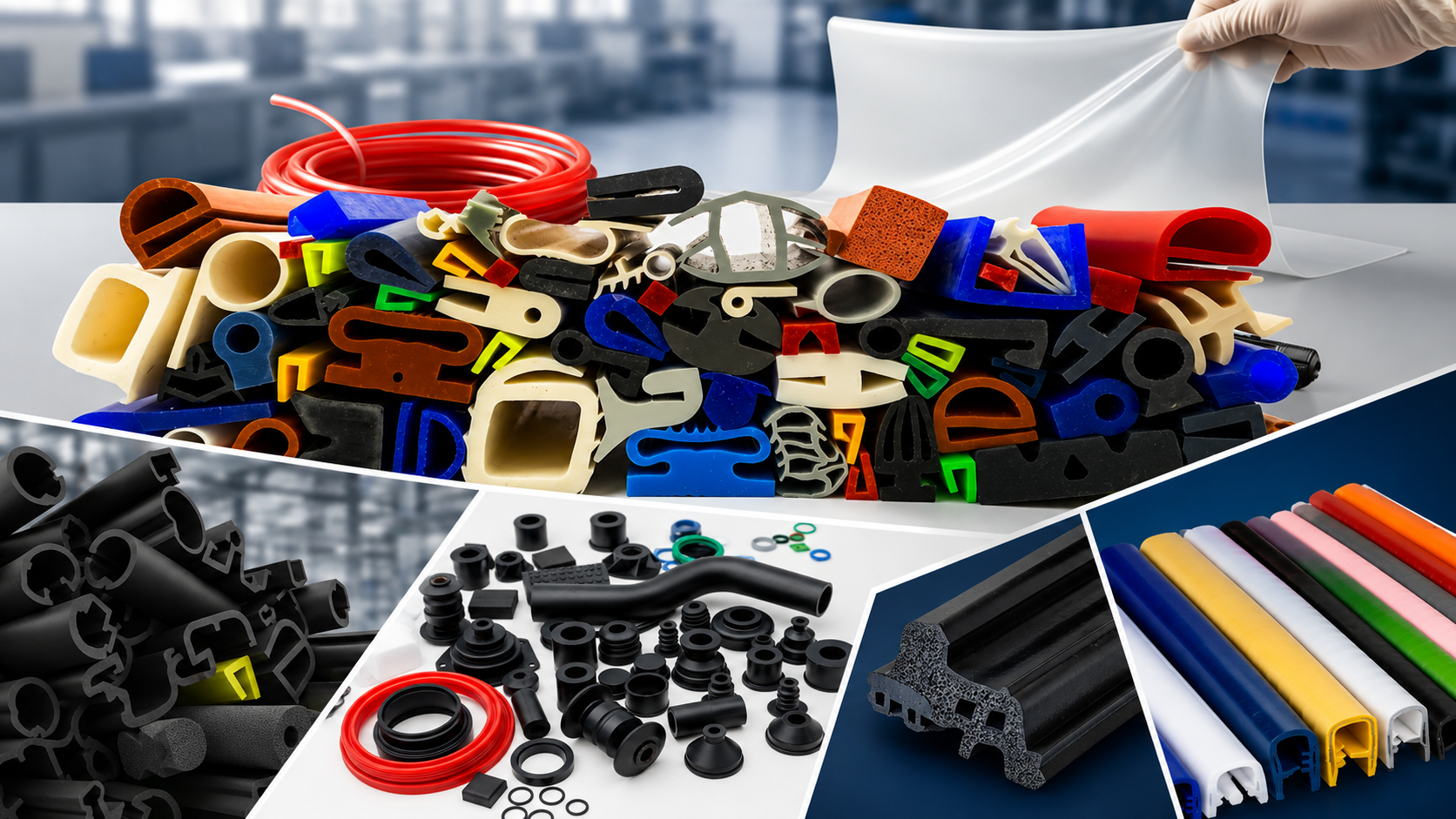 Rubber pads, sheets, seals and gasket materials