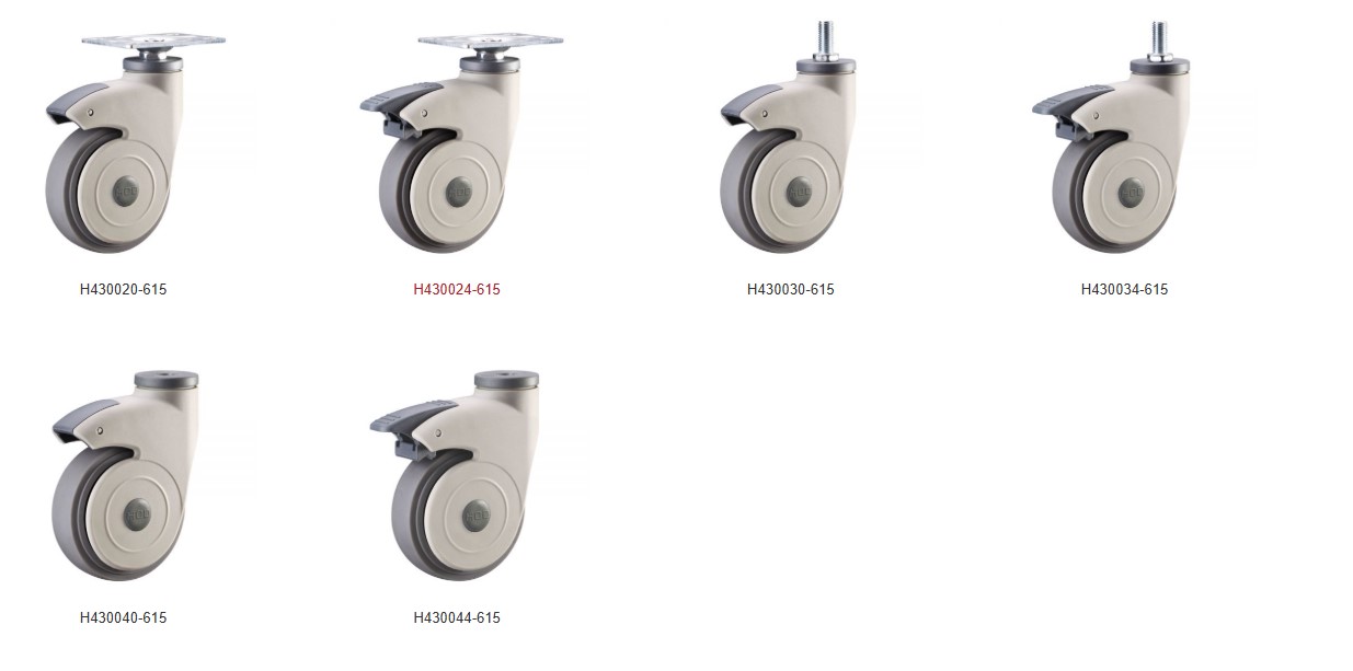 HOD PU and TPR compact caster wheel product range