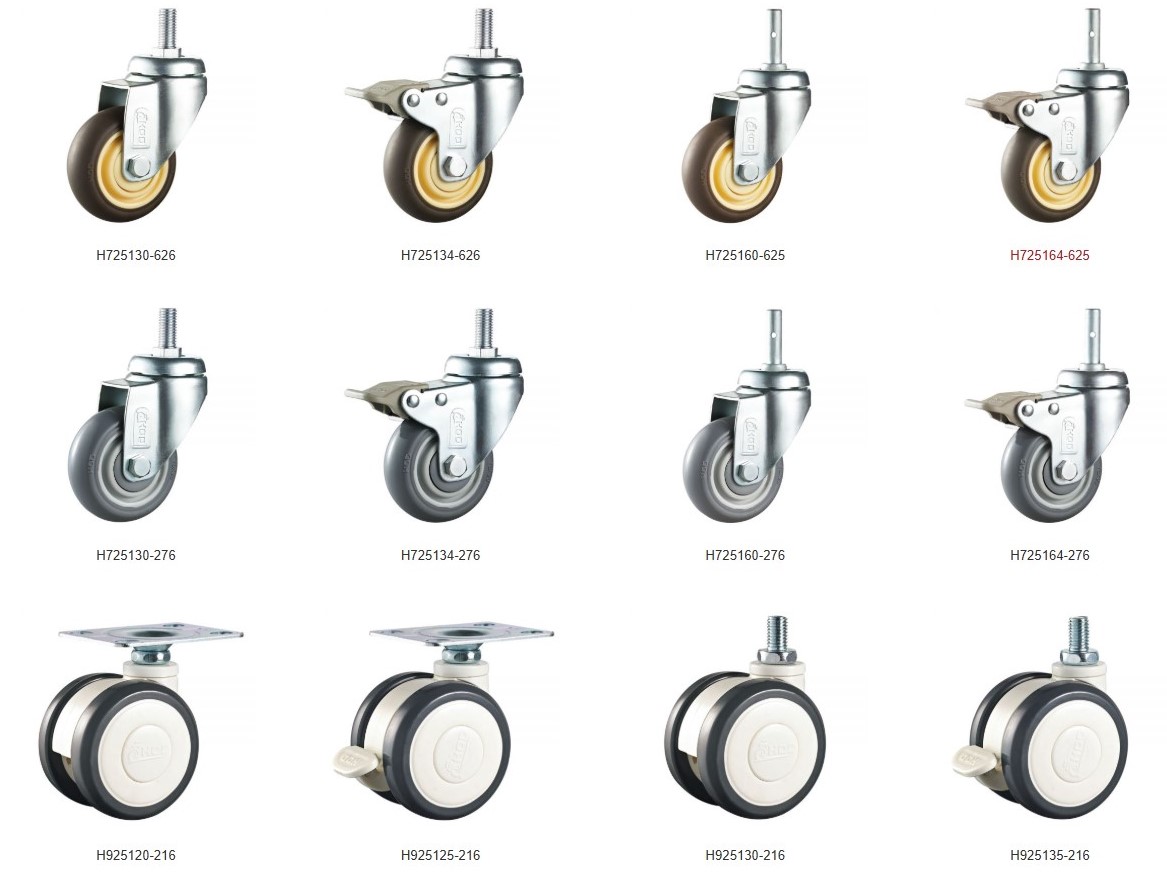 HOD PU and TPR compact caster wheel product range